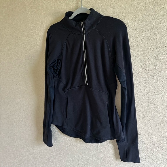 Black Half-Zip Activewear Pullover Athletic Women’s M - Picture 2 of 7